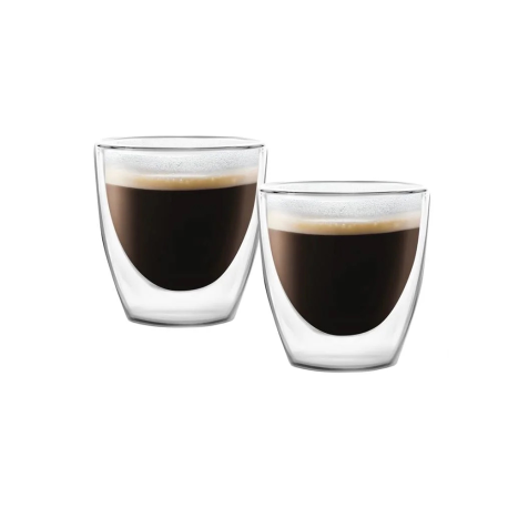 Set 2 gobelets à café verre double paroi EXPRESSO